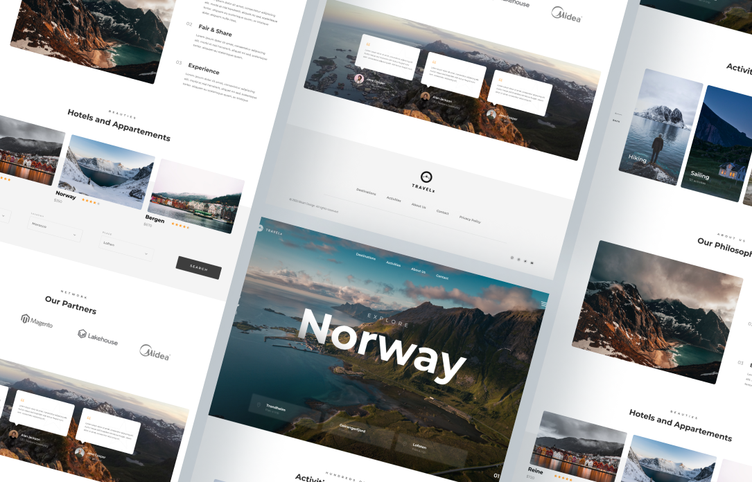 Travel landing Web Site